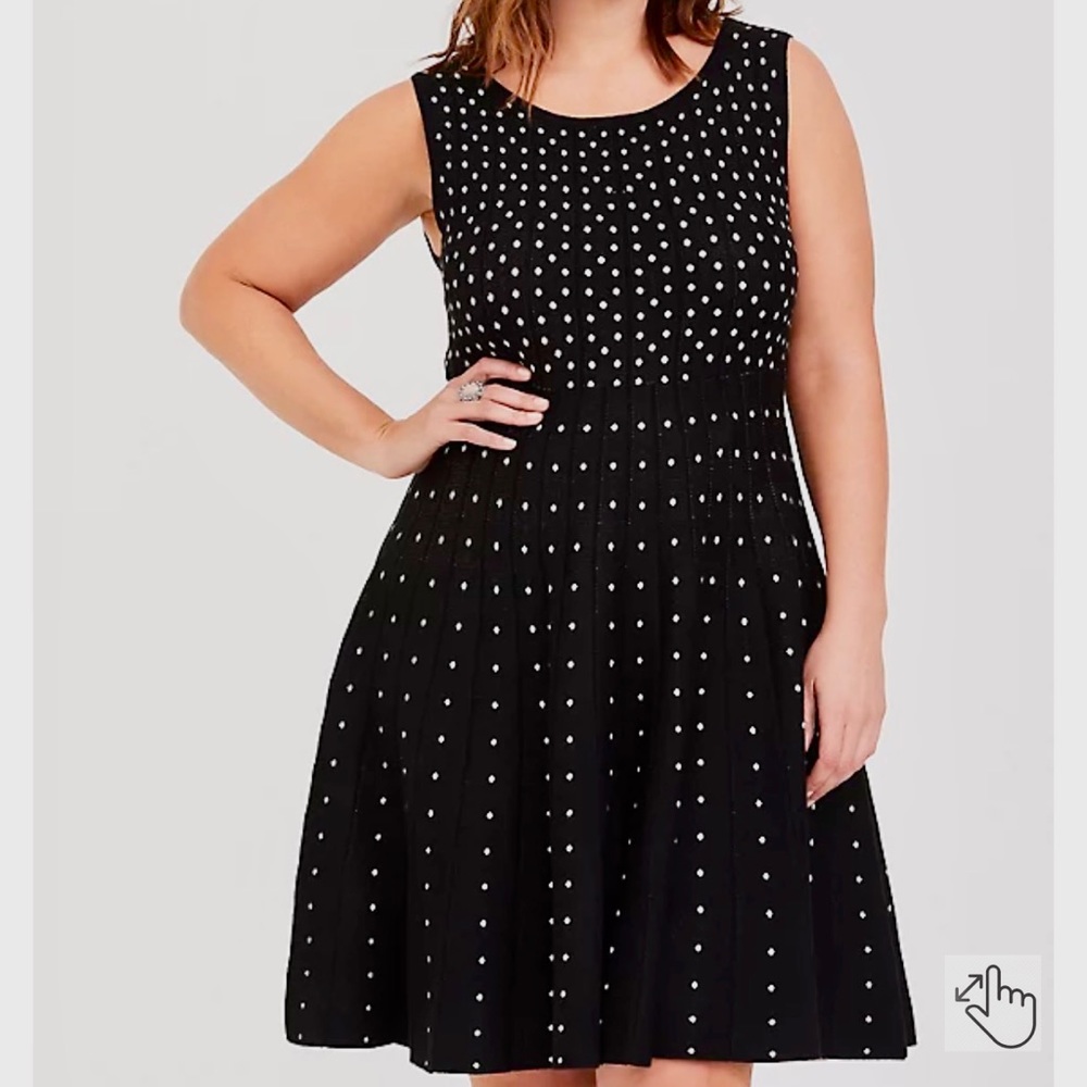 Torrid Black and White Polka Dot Dress